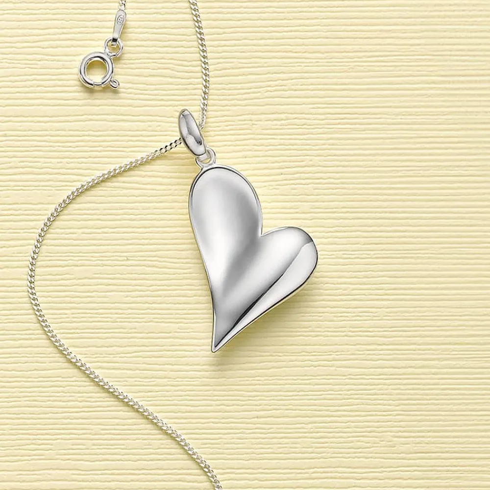 Sale Pendentif en Argent Pris à Cœur Colliers Et Pendentifs