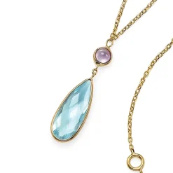 Online Pendentif en Topaze Bleue Les Esprits s'Élèvent Colliers Et Pendentifs