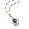 Outlet Pendentif Larme Vrai Bleu Colliers Et Pendentifs
