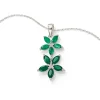 Sale Pendentif Onyx Vert Pétales Positifs Colliers Et Pendentifs