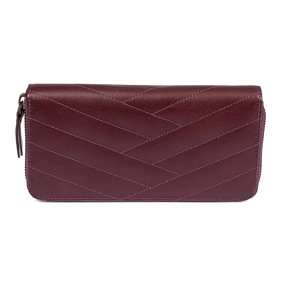 Cheap Portefeuille en Cuir Émotion Sangria Sacs | Portefeuilles & Porte-monnaie