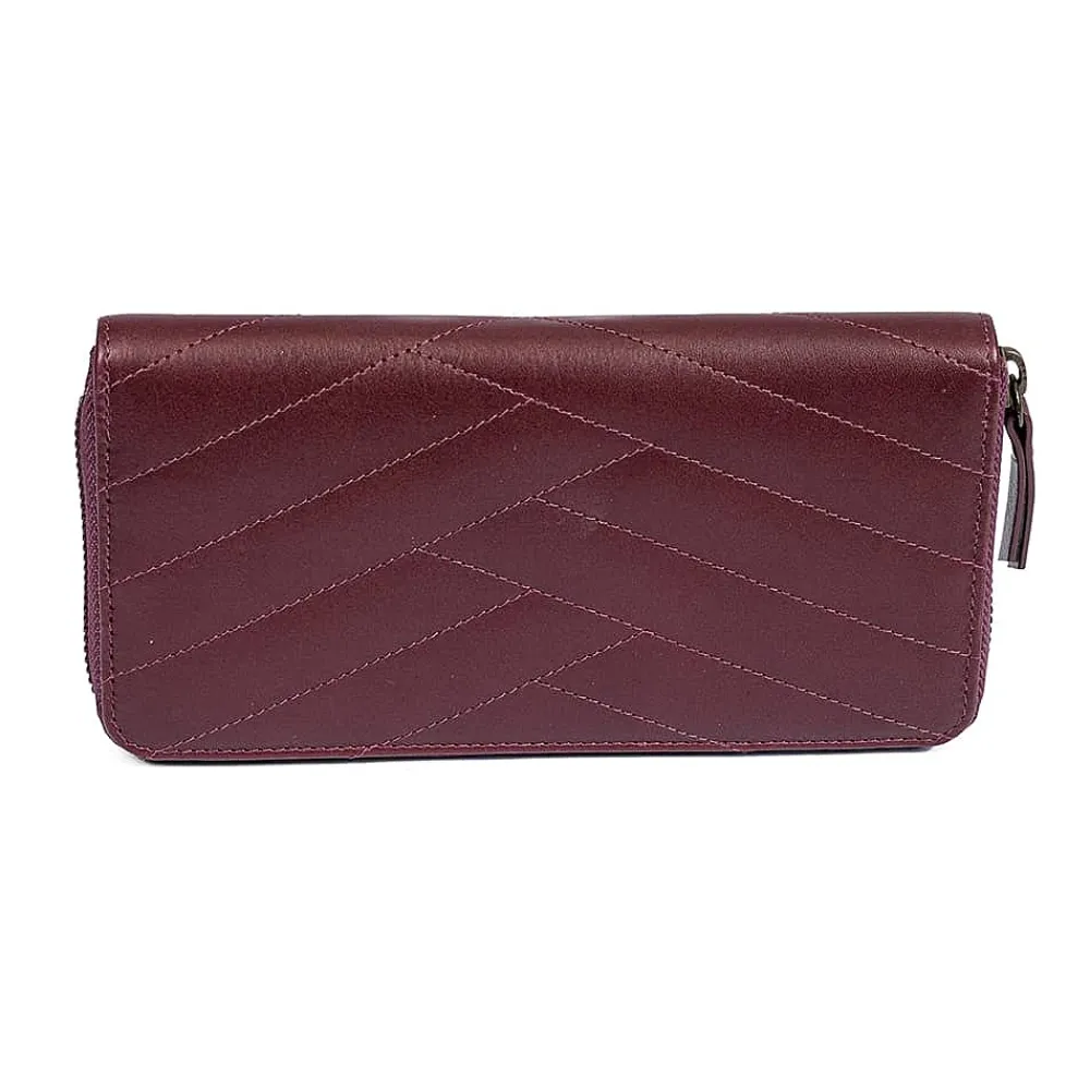 Cheap Portefeuille en Cuir Émotion Sangria Sacs | Portefeuilles & Porte-monnaie