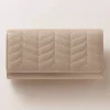 Hot Portefeuille en Cuir Taupe Pureté Neutre Sacs | Portefeuilles & Porte-monnaie