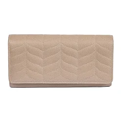 Hot Portefeuille en Cuir Taupe Pureté Neutre Sacs | Portefeuilles & Porte-monnaie