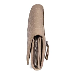 Hot Portefeuille en Cuir Taupe Pureté Neutre Sacs | Portefeuilles & Porte-monnaie