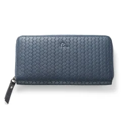 Fashion Portefeuille en Cuir Tissée en Marine Sacs | Portefeuilles & Porte-monnaie