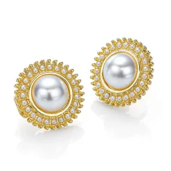 Online Puces à Clip Entourées d’Élégance Boucles D'oreilles