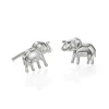 Best Sale Puces en Argent Sagesse d’Éléphant Boucles D'oreilles