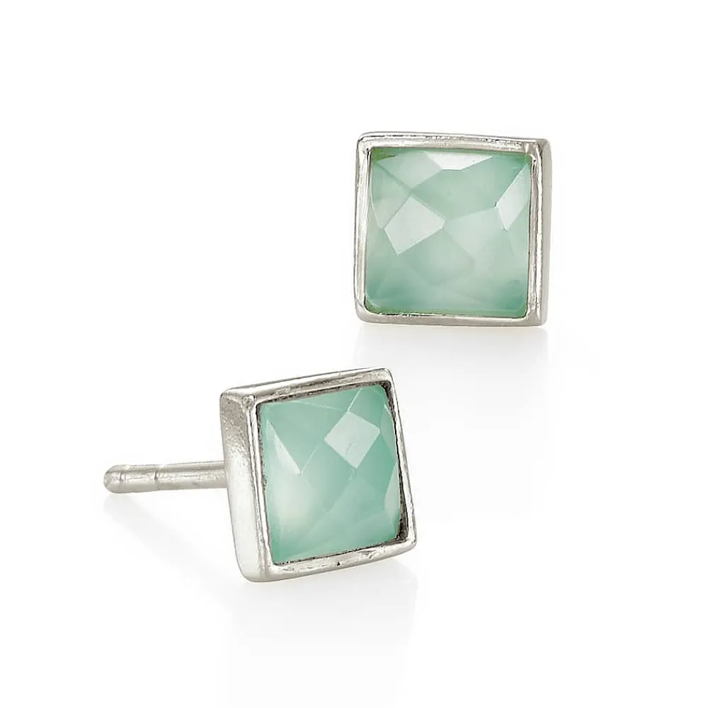 Cheap Puces en Calcédoine Air d’Aqua Boucles D'oreilles
