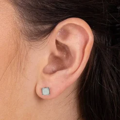 Cheap Puces en Calcédoine Air d’Aqua Boucles D'oreilles