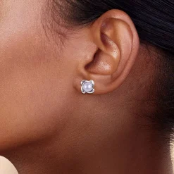 Fashion Puces en Perle Dans un Tourbillon Boucles D'oreilles