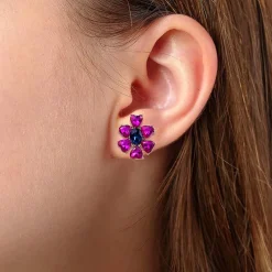 Best Sale Puces Fuchsia Regards sur Moi Boucles D'oreilles