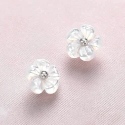 Hot Puces Pétales en Perle Boucles D'oreilles