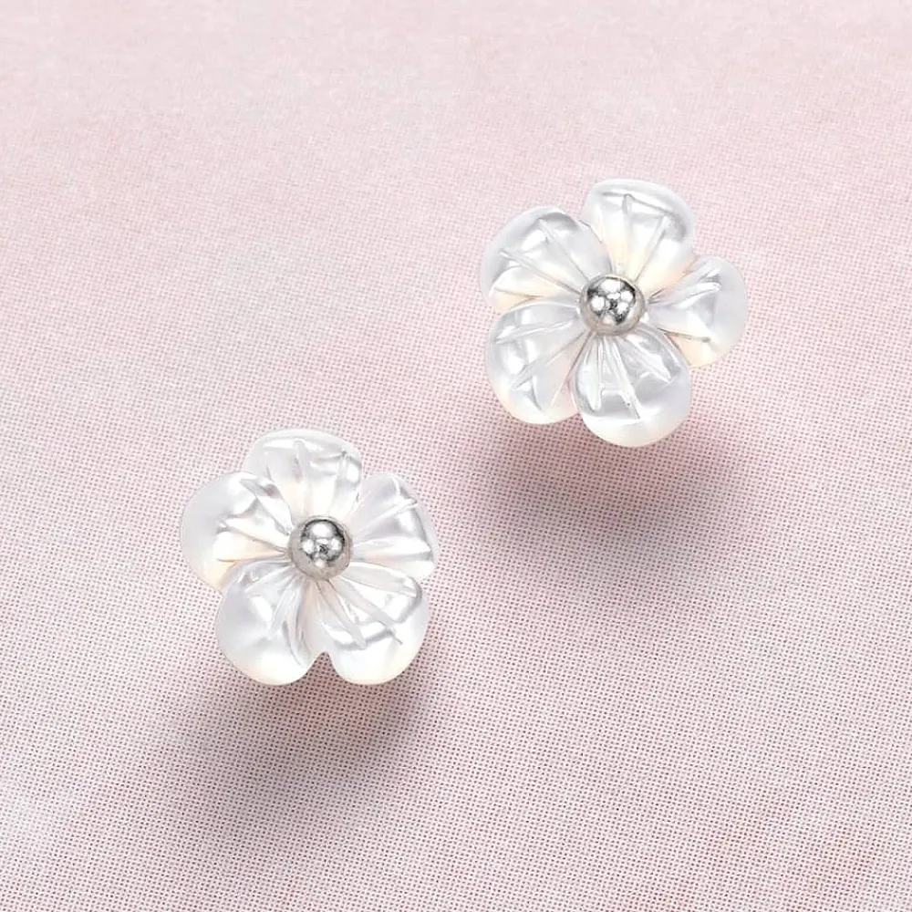 Hot Puces Pétales en Perle Boucles D'oreilles