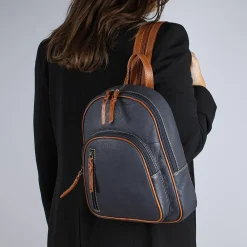 Fashion Sac à Dos en Cuir Bleu Marine Sur mon Chemin Sacs | Sacs Portés Travers