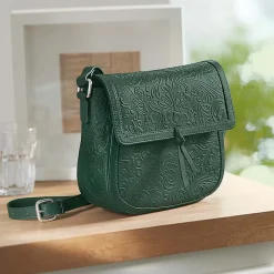 Store Sac Bandoulière en Cuir Attirée Par le Vert Sacs | Sacs Portés Travers