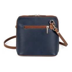 Sale Sac Bandoulière en Cuir Bleu Marine Parfaitement Associée Sacs | Sacs Portés Travers