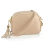 Store Sac Bandoulière en Cuir Café Crème Sacs | Sacs Portés Travers