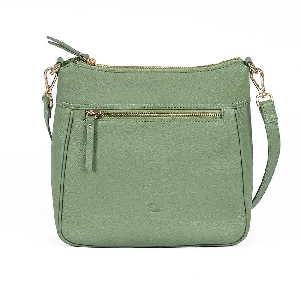 Fashion Sac Bandoulière en Cuir Dites-Le en Sauge Sacs | Sacs Portés Travers