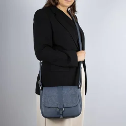 Outlet Sac Bandoulière en Cuir Délicatement Denim Sacs | Sacs Portés Travers