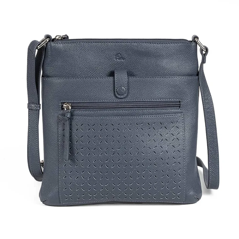 Best Sale Sac Bandoulière en Cuir Détail dans le Denim Sacs | Sacs Portés Travers