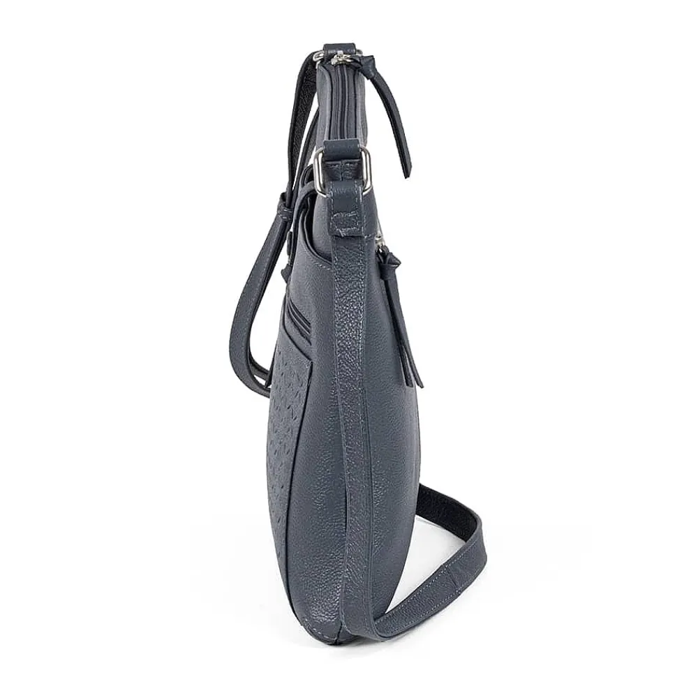 Best Sale Sac Bandoulière en Cuir Détail dans le Denim Sacs | Sacs Portés Travers
