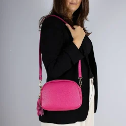 Best Sac Bandoulière en Cuir Fantasme Fuchsia Sacs | Sacs Portés Travers