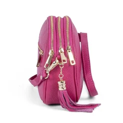 Best Sac Bandoulière en Cuir Fantasme Fuchsia Sacs | Sacs Portés Travers