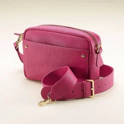Clearance Sac Bandoulière en Cuir Fuchsia Doucement Sacs | Sacs Portés Travers
