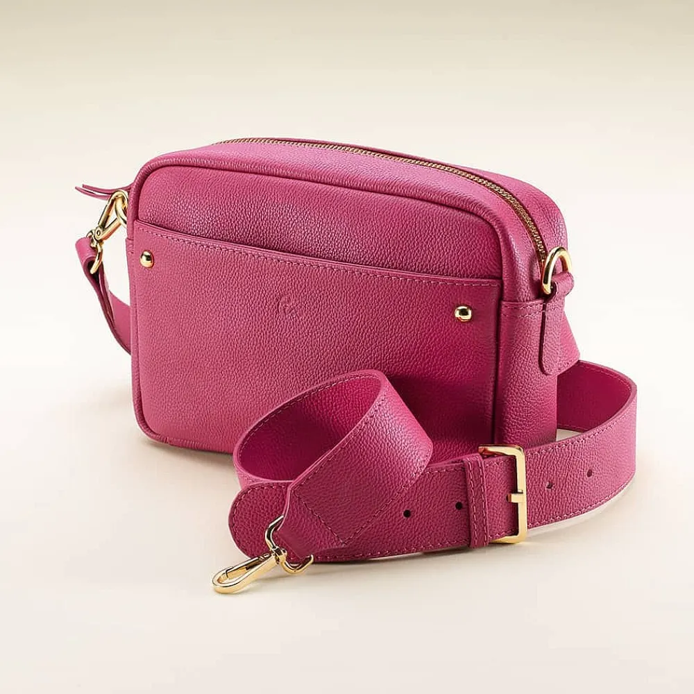 Clearance Sac Bandoulière en Cuir Fuchsia Doucement Sacs | Sacs Portés Travers