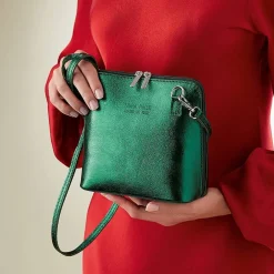 Cheap Sac Bandoulière en Cuir Lueur de Vert Sacs | Sacs Portés Travers