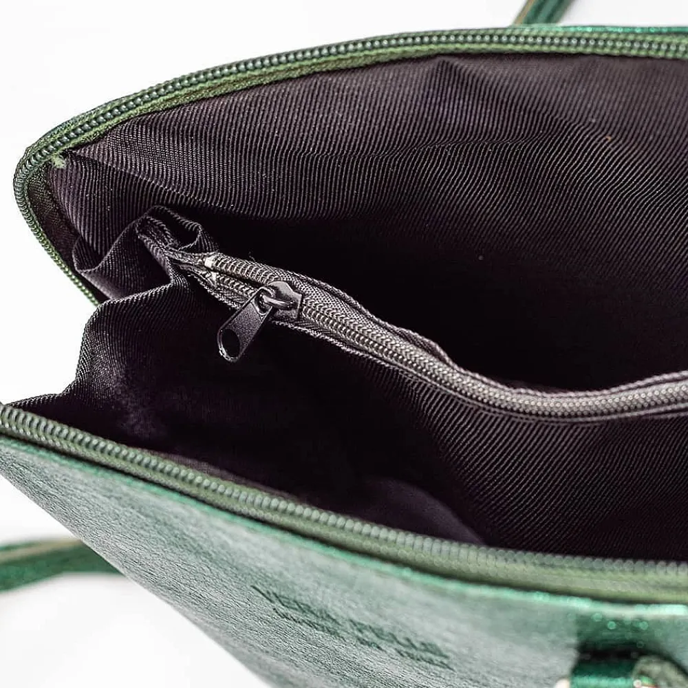 Cheap Sac Bandoulière en Cuir Lueur de Vert Sacs | Sacs Portés Travers