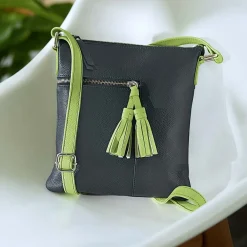 New Sac Bandoulière en Cuir Marine Gestes Audacieux Sacs | Sacs Portés Travers