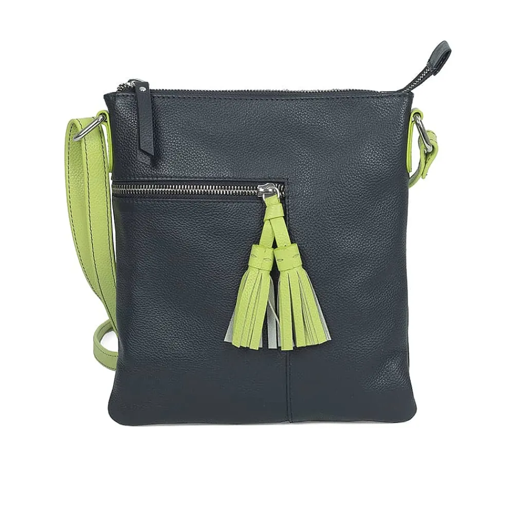 New Sac Bandoulière en Cuir Marine Gestes Audacieux Sacs | Sacs Portés Travers