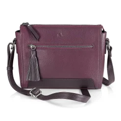 Hot Sac Bandoulière en Cuir Position Prune Sacs | Sacs Portés Travers