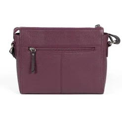 Hot Sac Bandoulière en Cuir Position Prune Sacs | Sacs Portés Travers