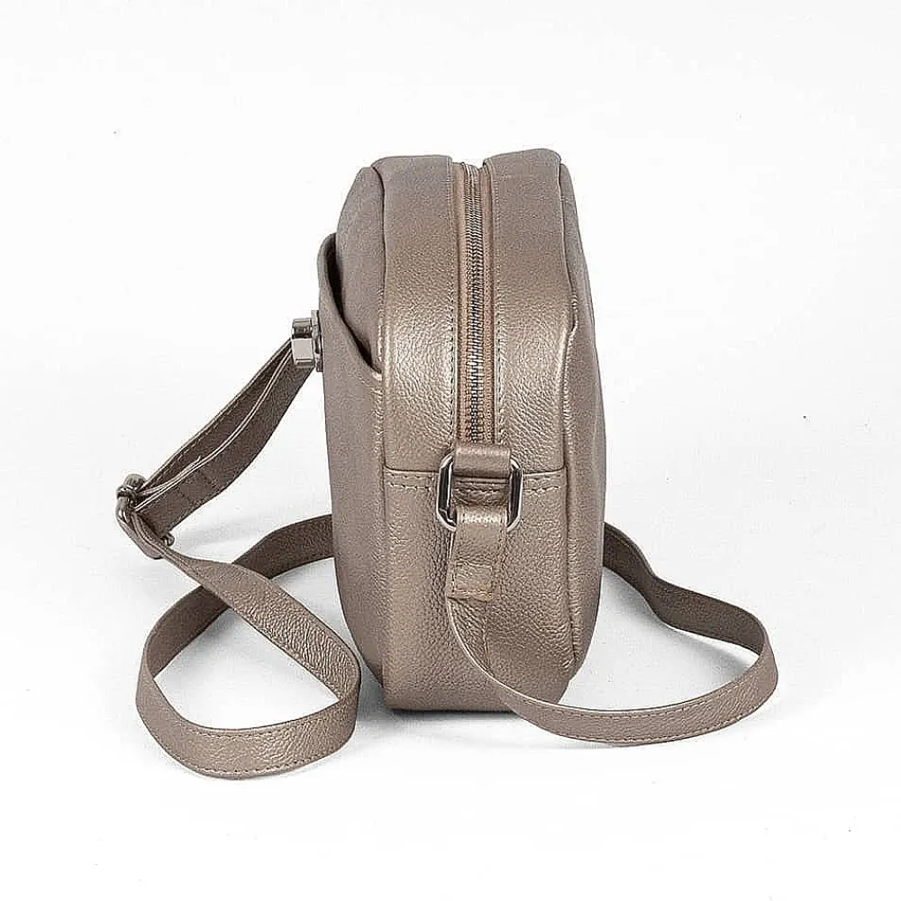 Discount Sac Bandoulière en Cuir Étain Poli Sacs | Sacs Portés Travers