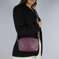 Online Sac Bandoulière en Cuir Violet Doucement Sacs | Sacs Portés Travers