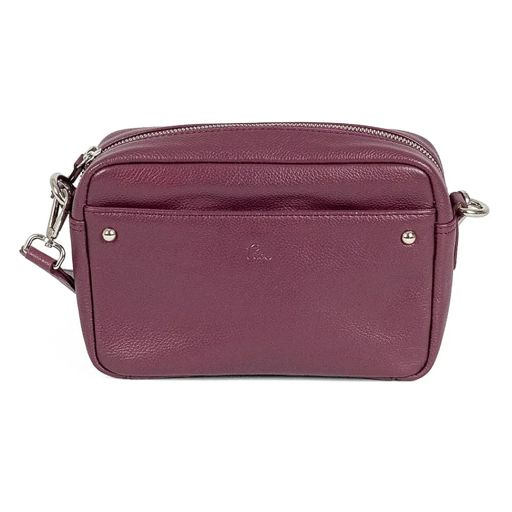 Online Sac Bandoulière en Cuir Violet Doucement Sacs | Sacs Portés Travers