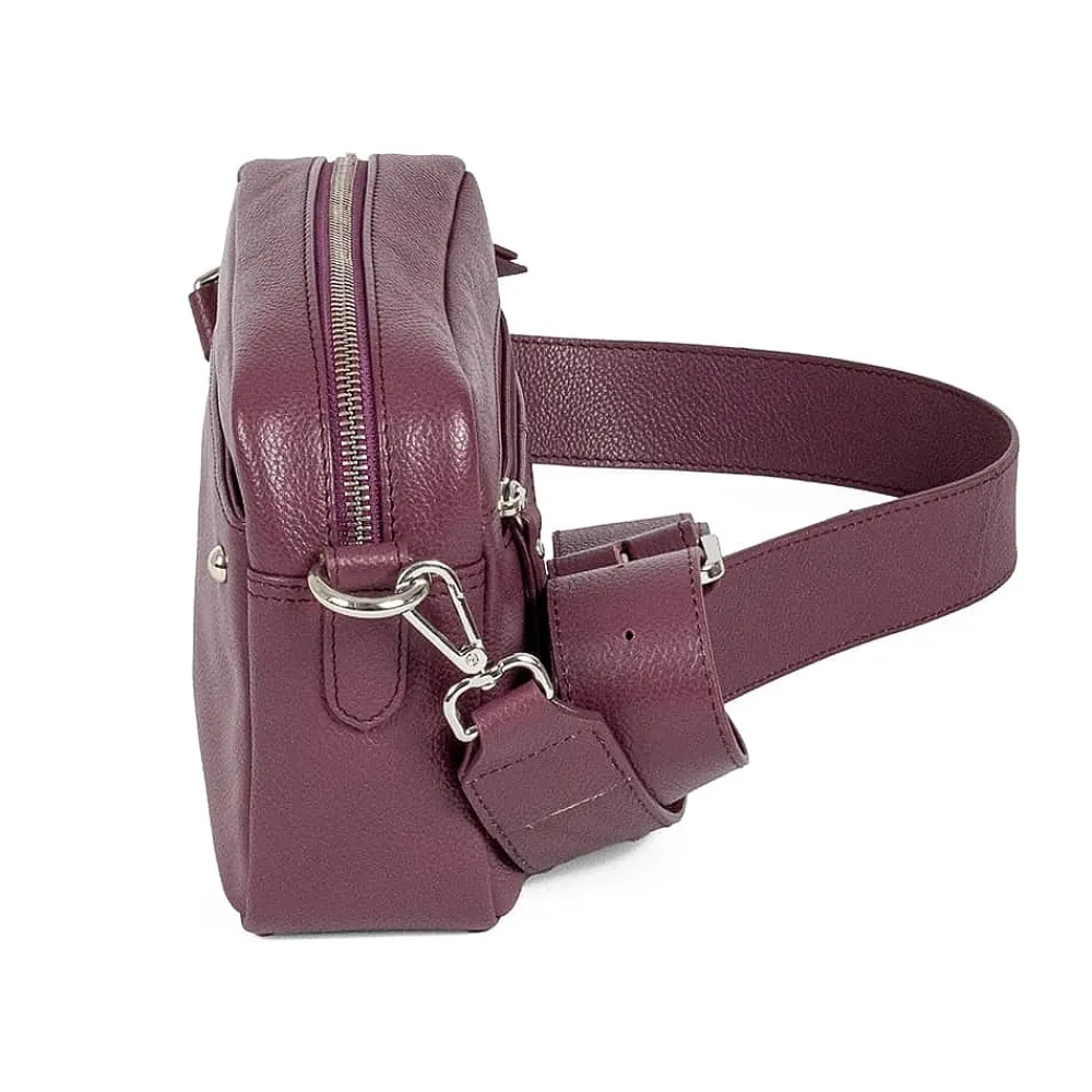 Online Sac Bandoulière en Cuir Violet Doucement Sacs | Sacs Portés Travers