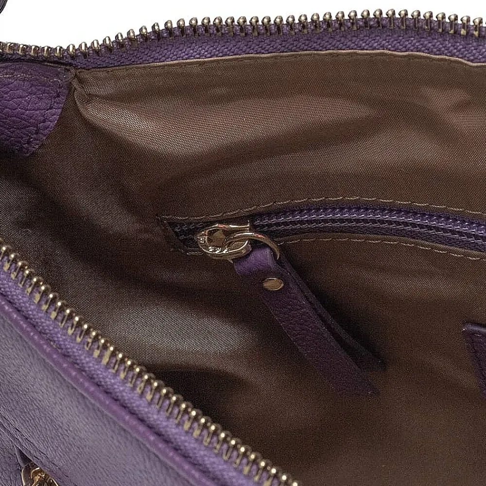 Best Sac Bandoulière en Cuir Violet Intrépide Sacs | Sacs Portés Travers