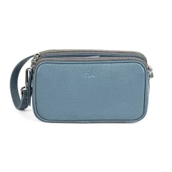 New Sac en Cuir Bleu Denim L’Aventure Vous Attend Sacs Portés Travers
