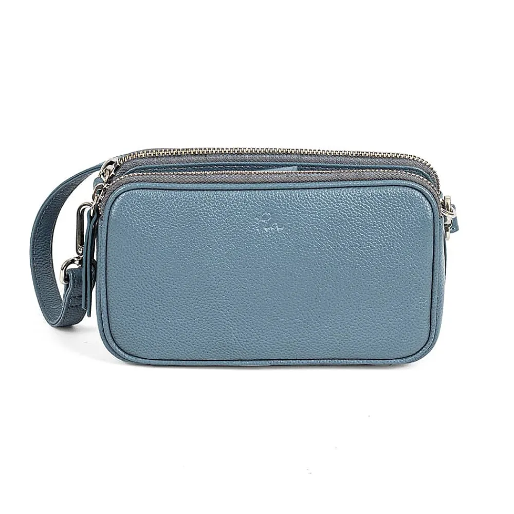 New Sac en Cuir Bleu Denim L’Aventure Vous Attend Sacs Portés Travers
