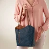 Online Sac en Cuir Bleu Marine Ouverte au Changement Sacs | Sacs À Main