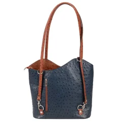 Online Sac en Cuir Bleu Marine Ouverte au Changement Sacs | Sacs À Main