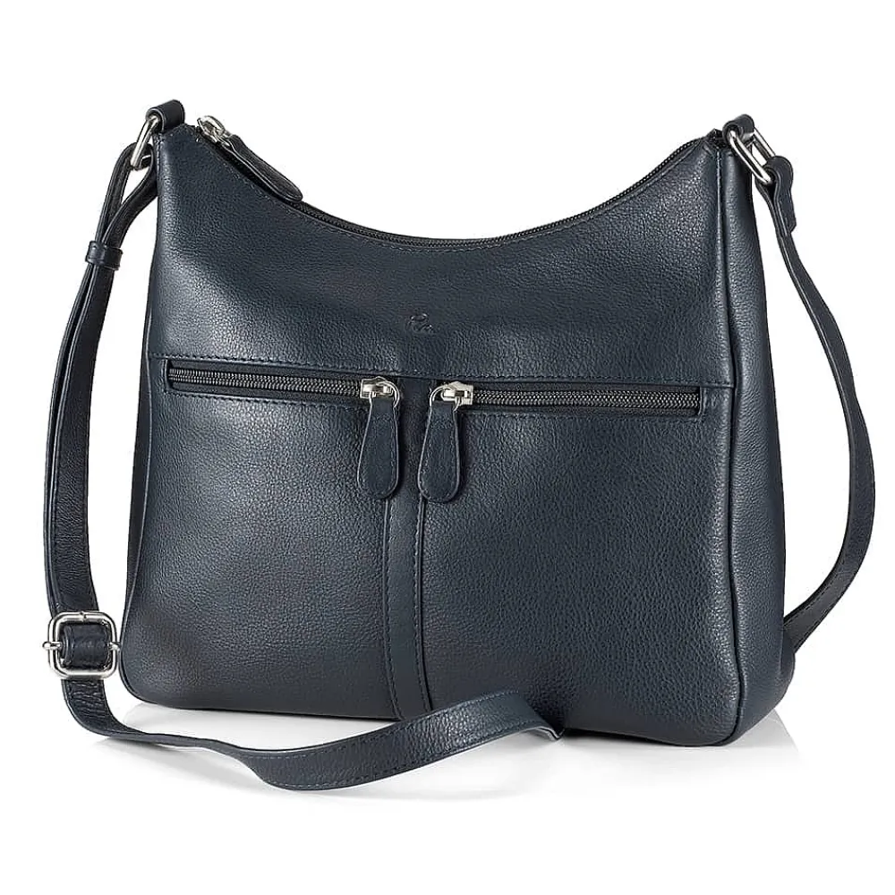 Cheap Sac en Cuir Bleu Tombée de la Nuit Sacs | Sacs Portés Travers