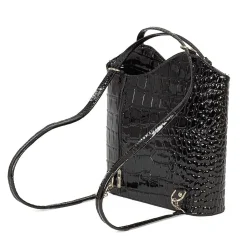 Fashion Sac en Cuir Ébène en Avant Sacs | Sacs À Main