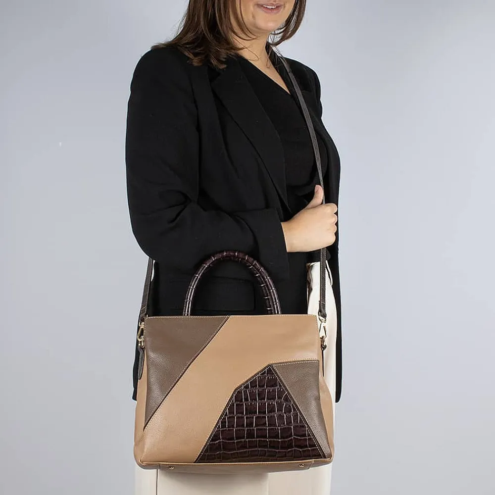 Store Sac en Cuir Café Noisette Sacs | Sacs À Main