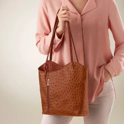 Hot Sac en Cuir Fauve Élégamment Gaufré Sacs | Sacs À Main