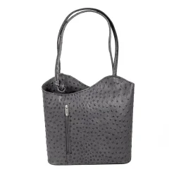New Sac en Cuir Gris Élégamment Gaufrés Sacs | Sacs À Main